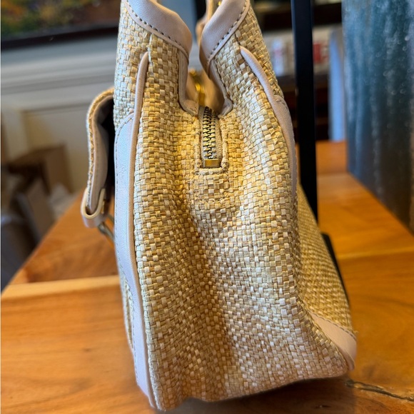 Cole Haan Vintage Late 1990s Woven Straw Satchel - Picture 6 of 16
